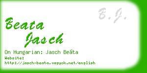 beata jasch business card